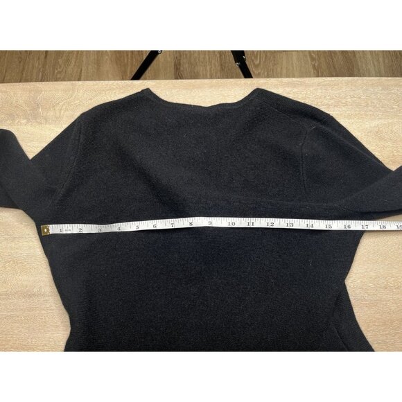 Neiman Marcus NWT Cashmere Collection Cashmere Peplum Sweater Black Medium - Picture 10 of 11